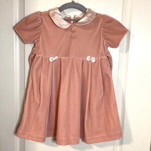 Cucci Bebe Little Girls Pink Velvet Dress Wedding Bridesmaid Flower Girl